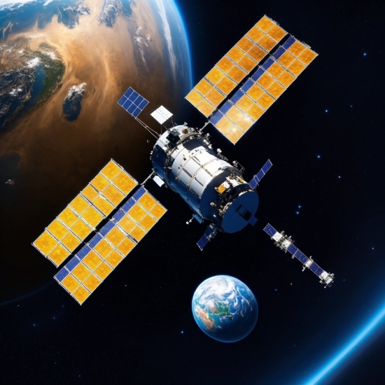 Public Domain Clip Art For Commercial Use, Satellite, Light, Space Station, World, Telecommunications Engineering