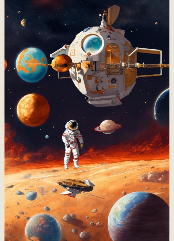 Real Estate Stock Images, World, Art, Astronaut, Astronomical Object, Painting