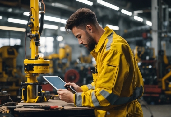 Scary Background, Workwear, Motor Vehicle, Engineer, Yellow, Engineering