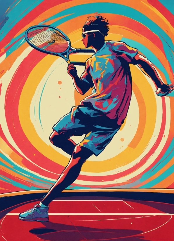 Sports Equipment, Art, Sports, Recreation, Painting, Illustration