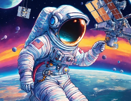 Sun With Sunglasses Clipart, Astronaut, World, Cool, Art, Space