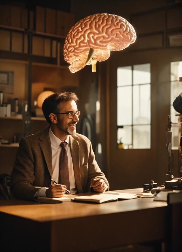 Table, Light, Lighting, Window, Tie, Brain