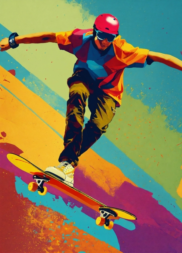 Template Background, Footwear, Sports Equipment, Skateboarder, Skateboard, Slope