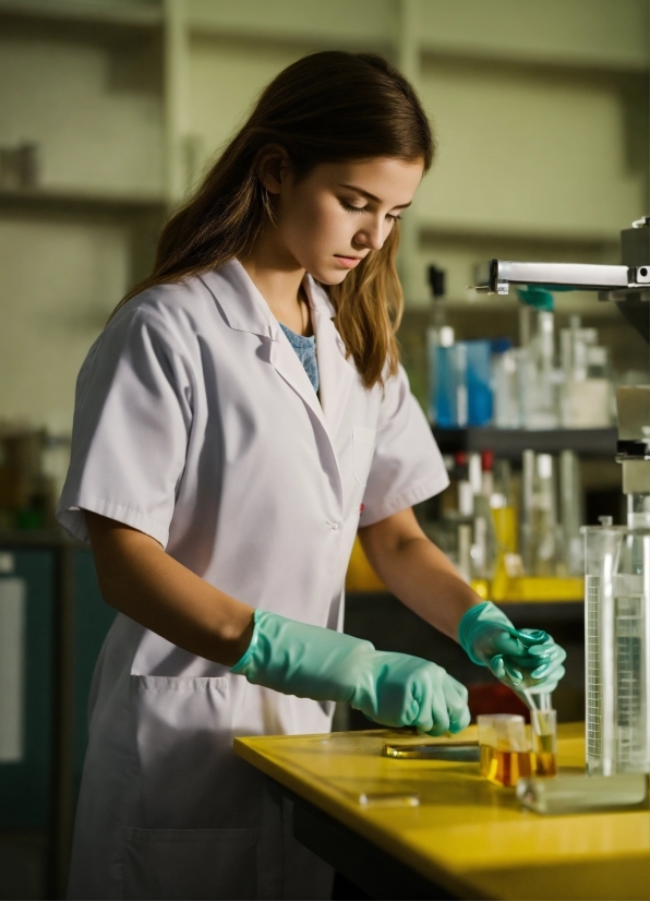 Veterinary Stock Photos, Arm, Safety Glove, Test Tube, Sleeve, White Coat