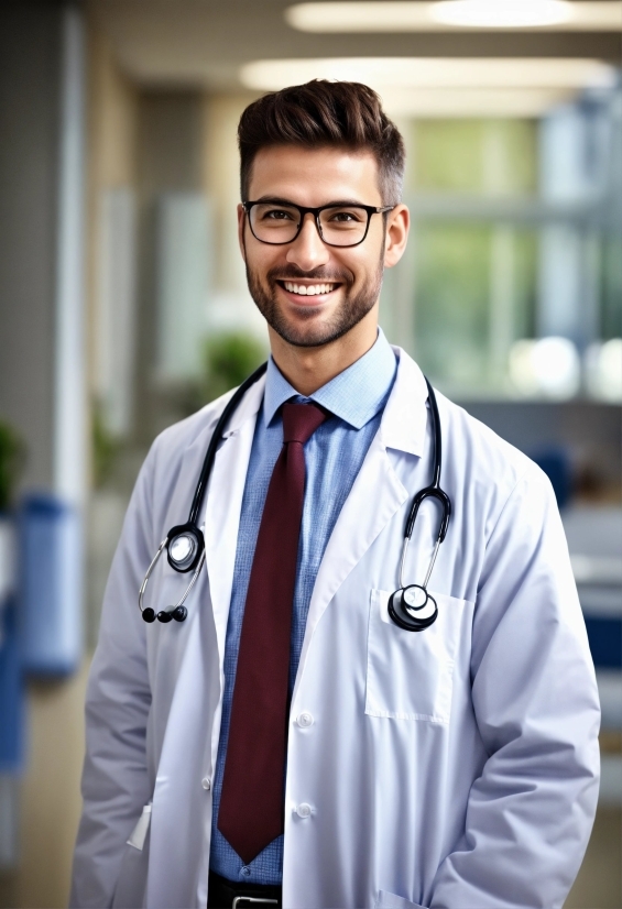 Warehouse Stock Image, Smile, Glasses, Vision Care, Dress Shirt, Sleeve