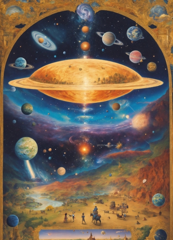 World, Paint, Organism, Art, Painting, Astronomical Object